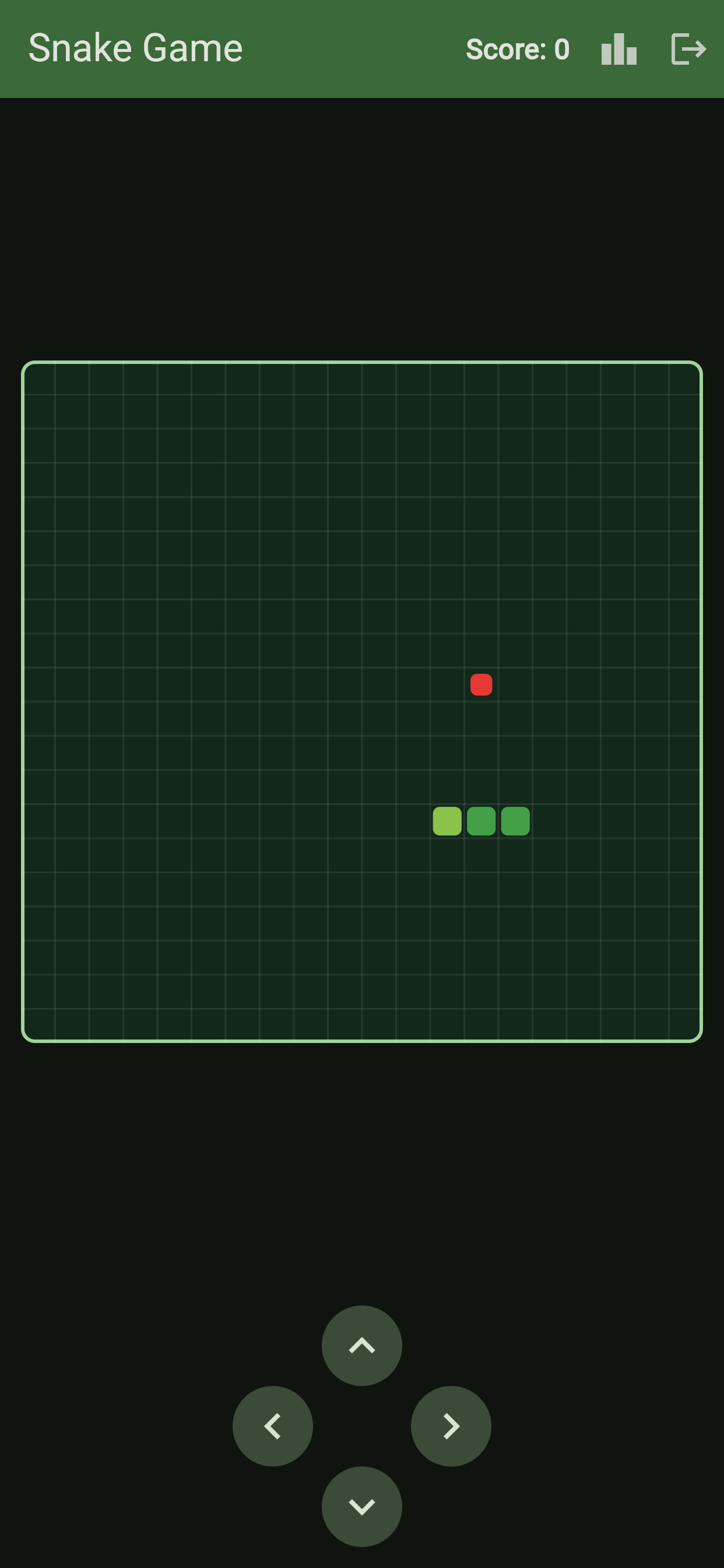 Snake Game built with Flutter running on an iPhone